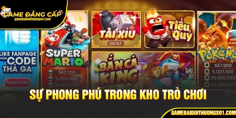 Sự phong phú trong kho trò chơi